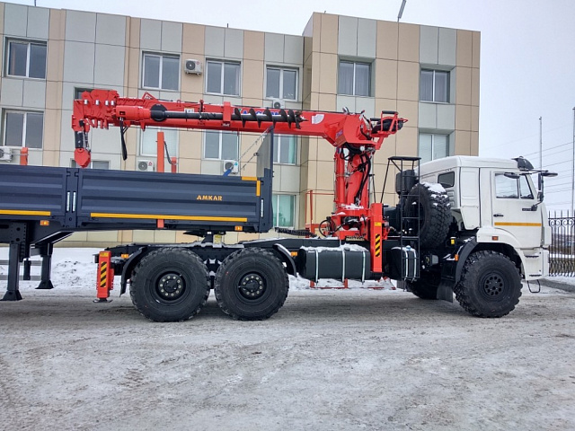 Бурильно-крановая машина KANGLIM KS2056H на базе КАМАЗ 43118 6х6 (седельный тягач)