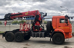 Седельный тягач КАМАЗ 43118 6х6 с КМУ ИНМАН ИТ 200