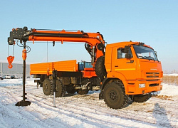 Бурильно-крановая машина HANGIL HGC976 на базе КАМАЗ 43118 6х6