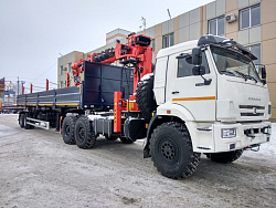 Бурильно-крановая машина KANGLIM KS2056H на базе КАМАЗ 43118 6х6 (седельный тягач)
