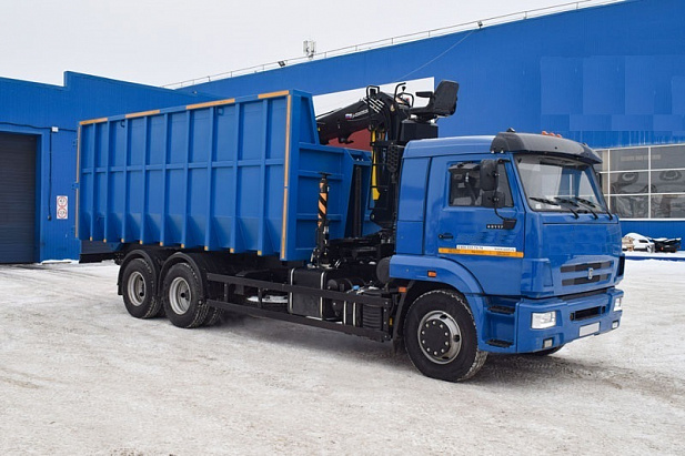 Автомобиль-ломовоз КАМАЗ 65115 6х4 с манипулятором АНТ 10ММ