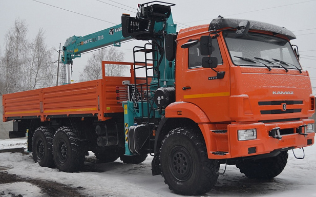 Кран-манипулятор HKTC HLC7016L на базе КАМАЗ 43118 6х6