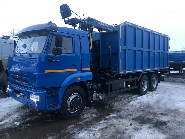 Автомобиль-ломовоз КАМАЗ 65115 6х4 с манипулятором МАЙМАН 110S