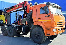 Бурильно-крановая машина ИНМАН ИТ 200 на базе КАМАЗ 43118 6х6 (седельный тягач)