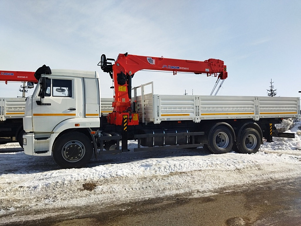 Кран-манипулятор Kanglim KS1256 на базе КАМАЗ 65117 6х4