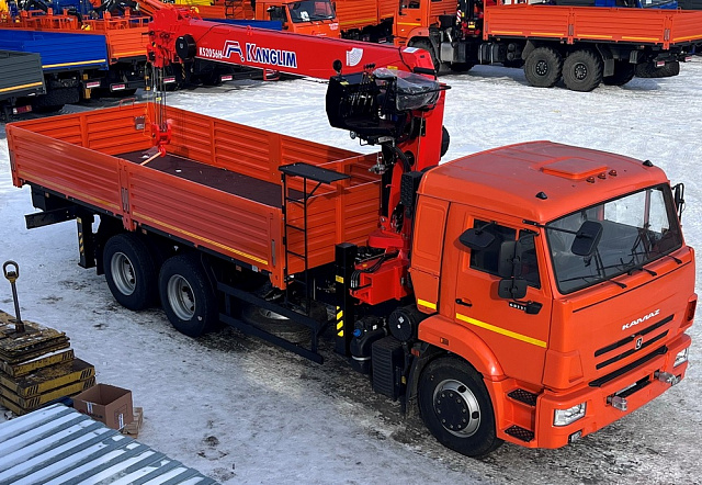 Кран-манипулятор Kanglim KS2056 на базе КАМАЗ 65115 6х4