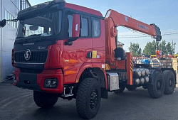 Седельный тягач SHACMAN 6х6 с КМУ HANGIL HGC987