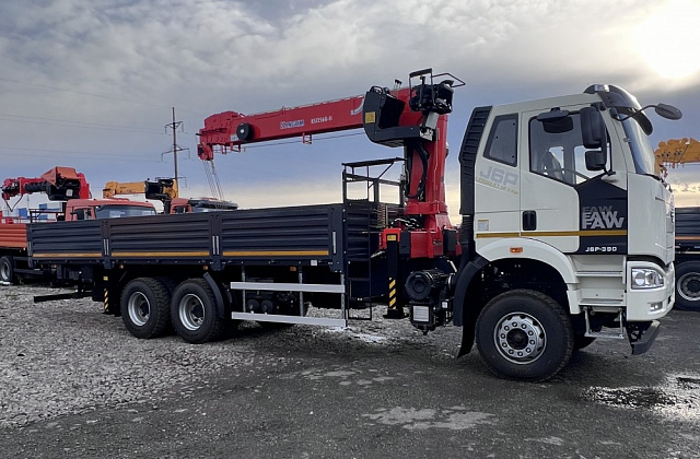 Кран-манипулятор Kanglim KS1256 на базе FAW 6х4