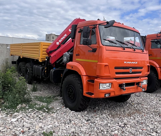 Кран-манипулятор SUNHUNK K168 на базе КАМАЗ 43118 6х6