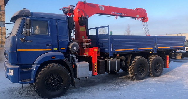 Кран-манипулятор Kanglim KS1256 на базе КАМАЗ 43118 6х6