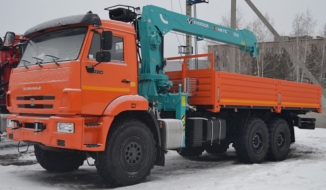 Кран-манипулятор HKTC HLC7016L на базе КАМАЗ 43118 6х6