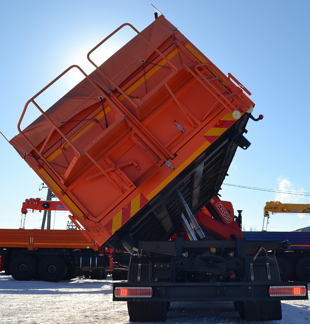 Автомобиль-самосвал КАМАЗ 65115 6х4 с КМУ Fassi F155A.0