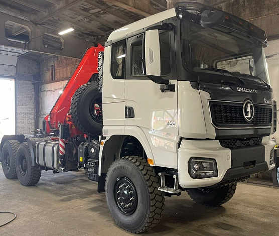 Седельный тягач SHACMAN 6х6 с КМУ ИНМАН ИМ 320