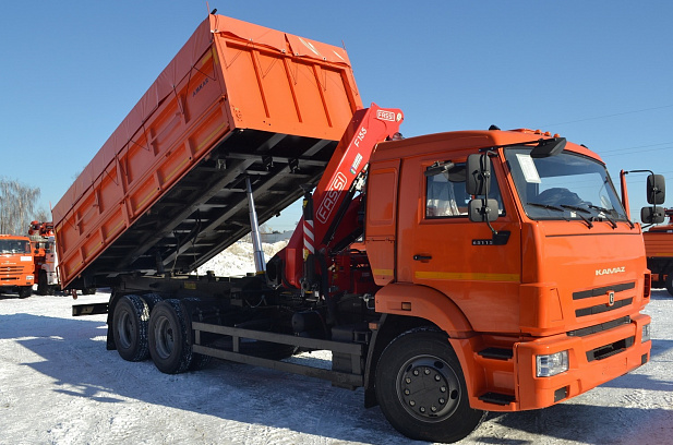 Автомобиль-самосвал КАМАЗ 65115 6х4 с КМУ Fassi F155A.0