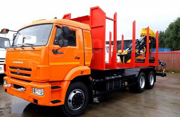 Автомобиль-сортиментовоз КАМАЗ 65115 6х4 с ГМУ VELMASH VM10 на заднем свесе